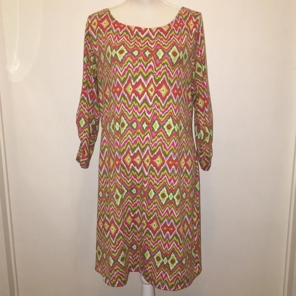 Soybu Sz Xl Multi-Color Print Scoop Neckline Dress - image 2
